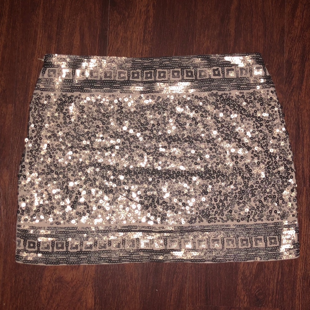 Express Sequined Mini Skirt